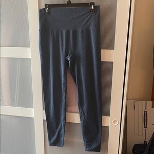 Bison, XL, Blue High-Waisted Leggings